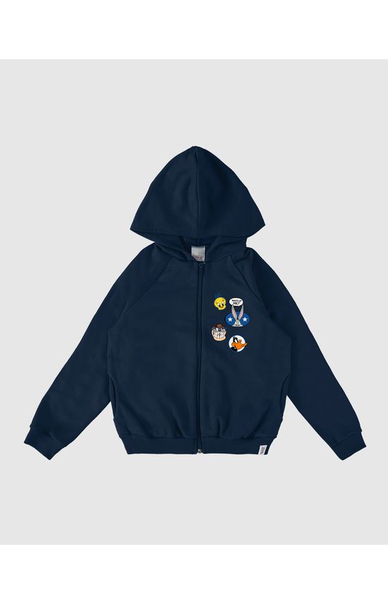 Jaqueta Infantil Unissex Looney Tunes® Em Moletom Malwee Kids