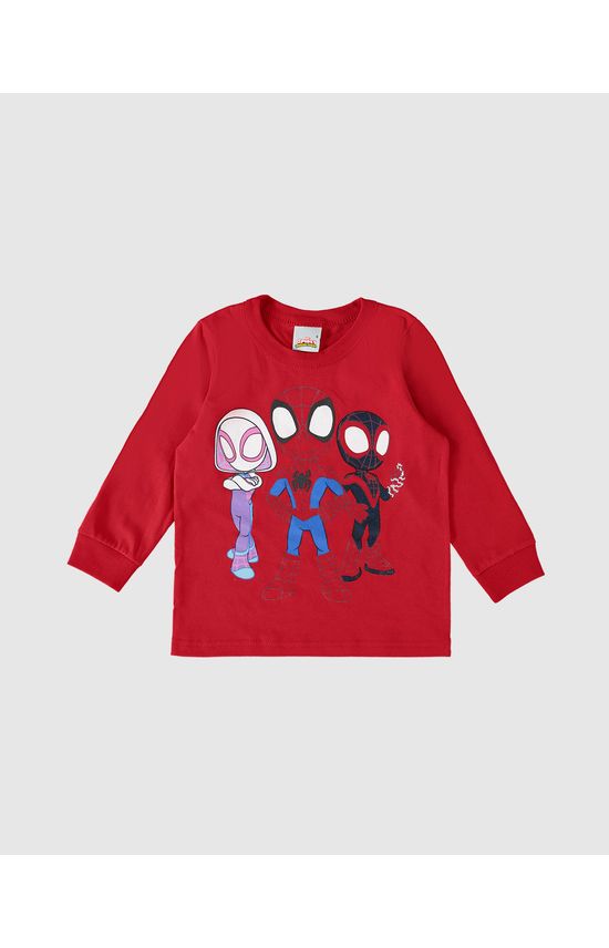 Camiseta Infantil Unissex Manga Longa Homem-Aranha Marvel® Malwee Kids