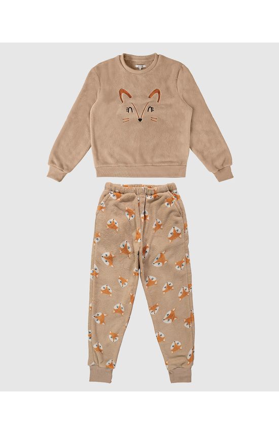 Pijama Feminino Linha Família Em Fleece