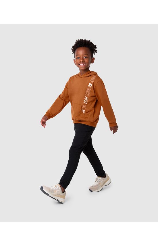 Blusão Infantil Menino Just Be Nice Em Moletom Flanelado Malwee Kids