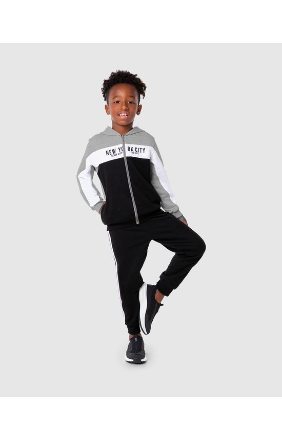Conjunto Infantil Menino New York City Em Moletom Malwee Kids