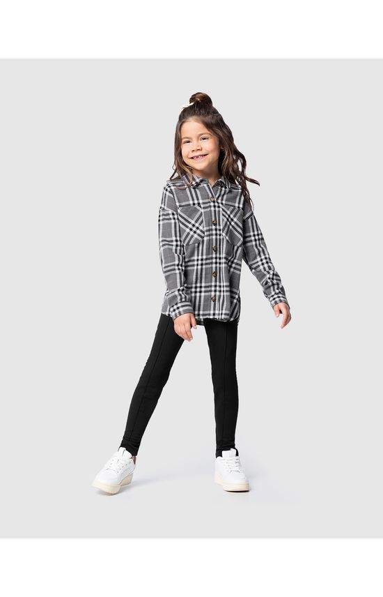 Camisa Infantil Menina Xadrez Em Flanela Malwee Kids