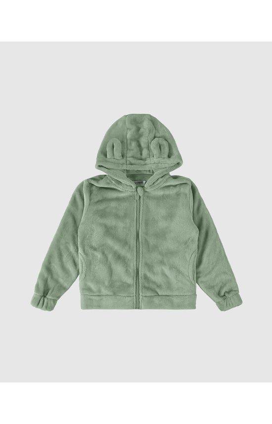 Jaqueta Infantil Unissex Capuz + Aplique Em Fleece Malwee Kids