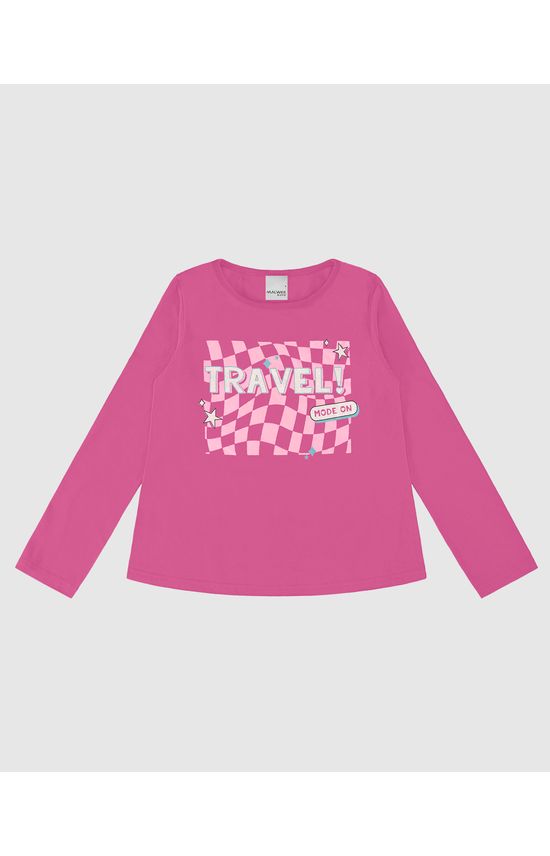 Blusa Infantil Menina Manga Longa Em Algodão Malwee Kids
