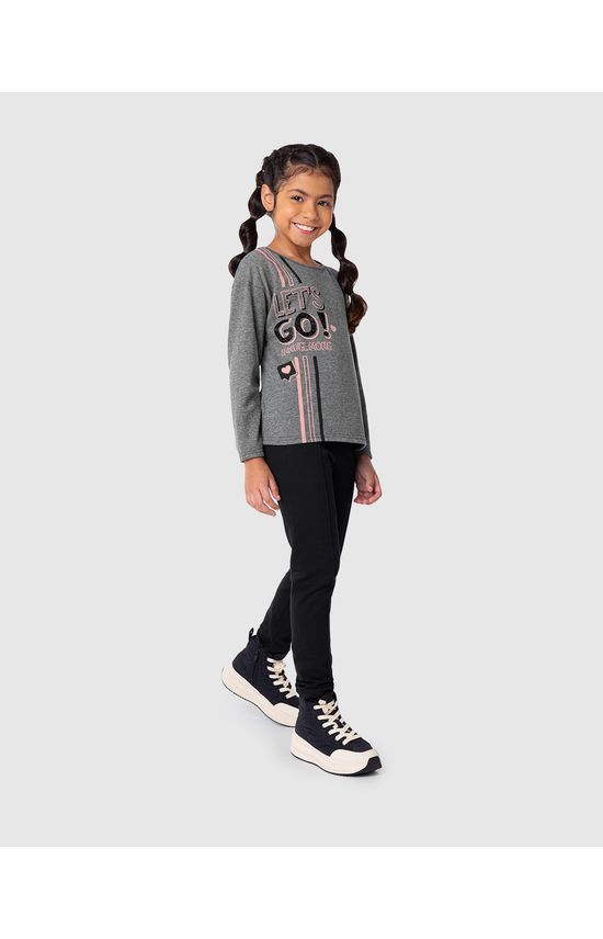 Blusa Infantil Menina Mullet Em Algodão Malwee Kids