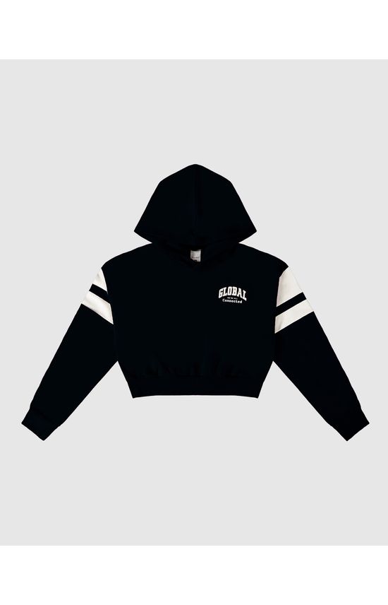 Blusão Cropped Menina Com Capuz Em Moletom Flanelado Malwee Kids
