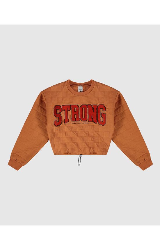 Blusão Cropped Menina Strong Em Matelassê Malwee Kids
