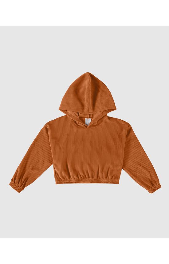 Blusão Infantil Menina Com Capuz Em Malha Plush Malwee Kids