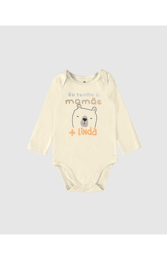 Body Bebê Mamãe + Linda Em Algodão Malwee Kids