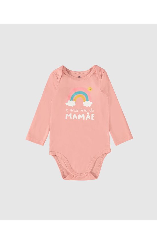 Body Bebê O Arco-íris Da Mamãe Manga Longa Em Algodão Malwee Kids