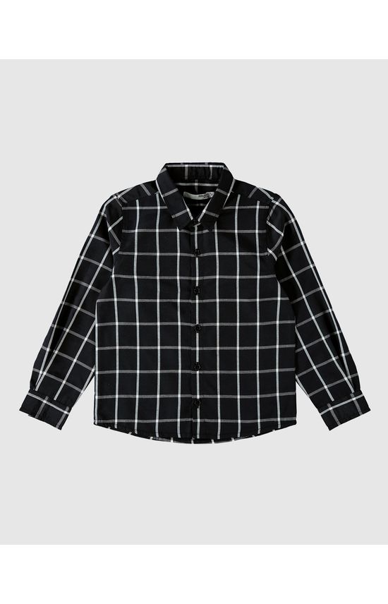 Camisa Infantil Menino Xadrez Em Tricoline Malwee Kids