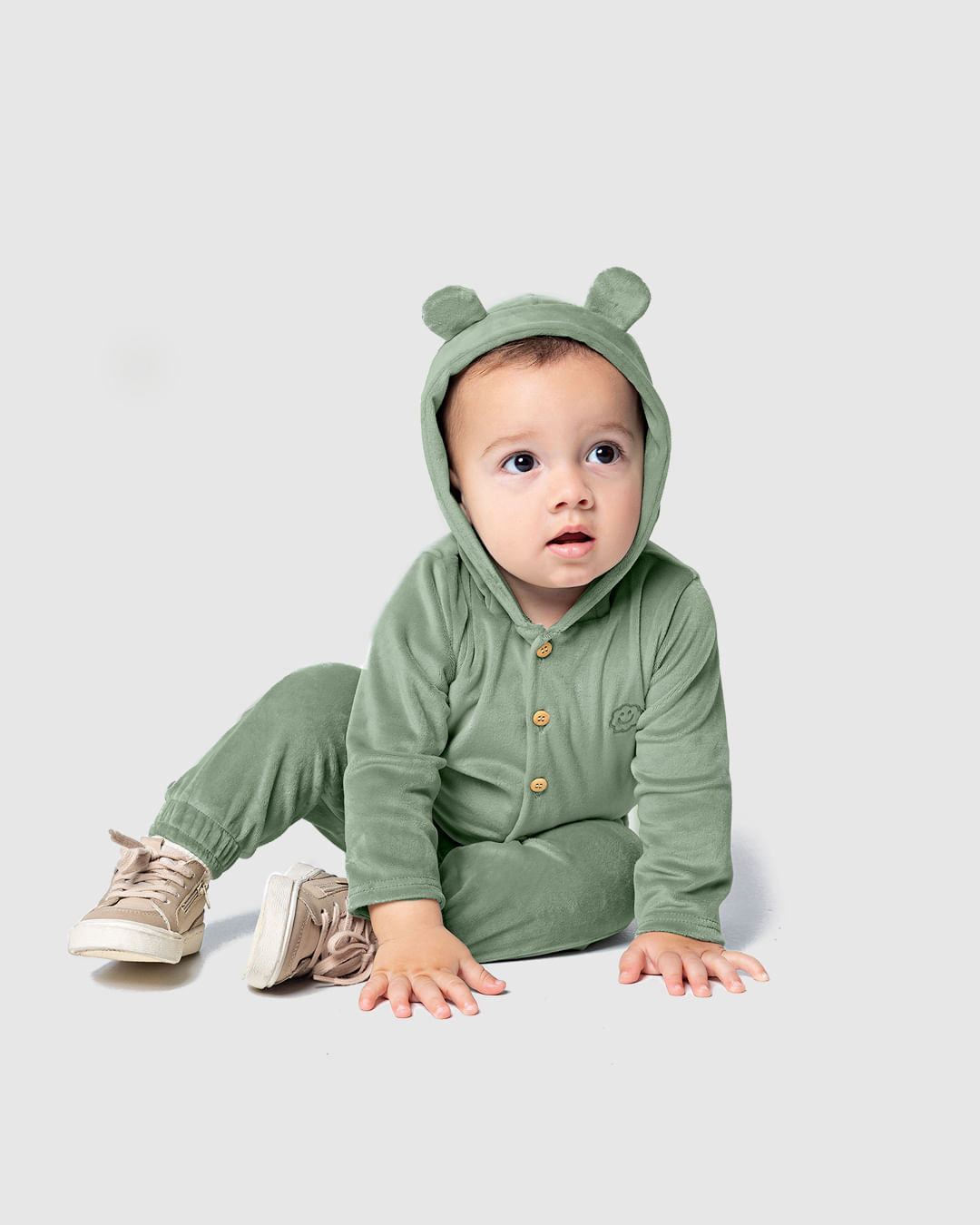 Conjunto Infantil Unissex Com Capuz Em Malha Soft Malwee Kids - Imagem 5