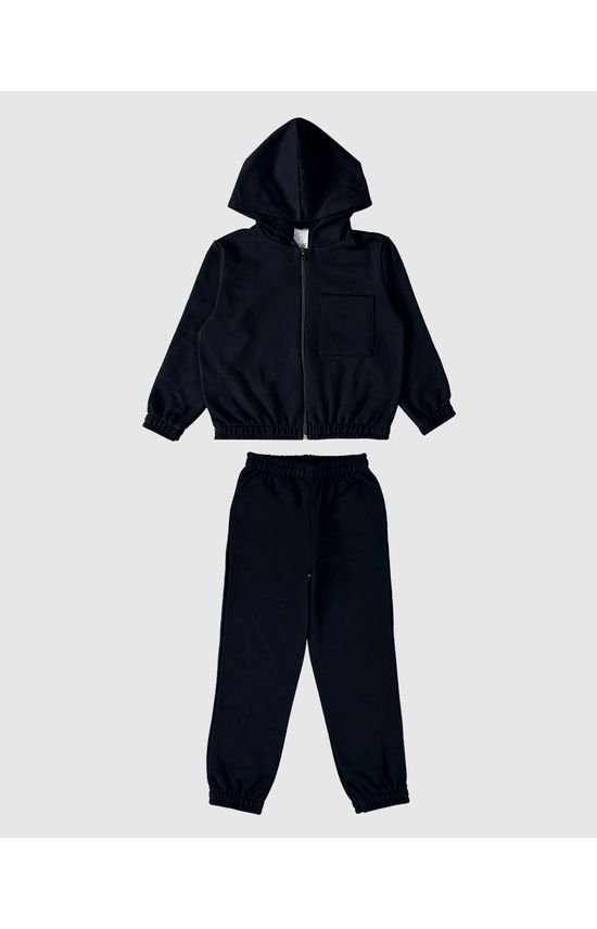 Conjunto Infantil Menino Jaqueta Estampa Costas Em Moletom Malwee Kids