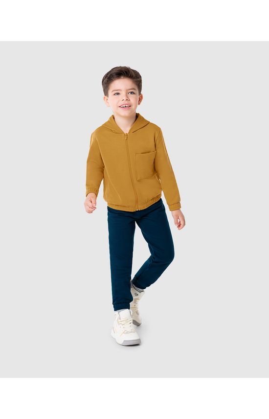 Conjunto Infantil Menino Jaqueta Estampa Costas Em Moletom Malwee Kids