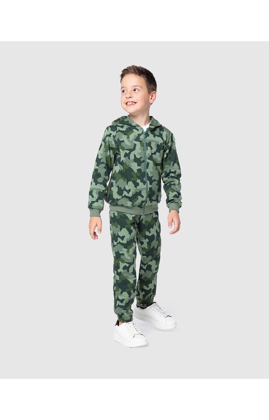 Calça Infantil Menino Estampa Camuflada Em Moletom Flanelado Malwee Kids