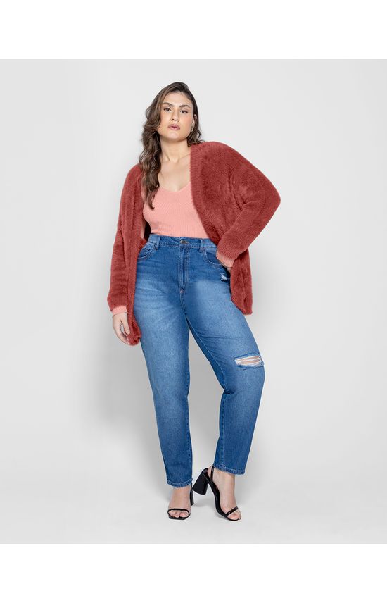 Cardigan Alongado Feminino Em Tricô Felpudo - ENFIM