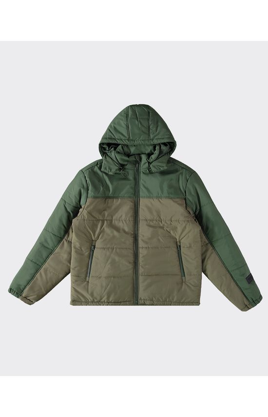 Jaqueta Puffer Masculina Com Capuz Em Matelassê - ENFIM