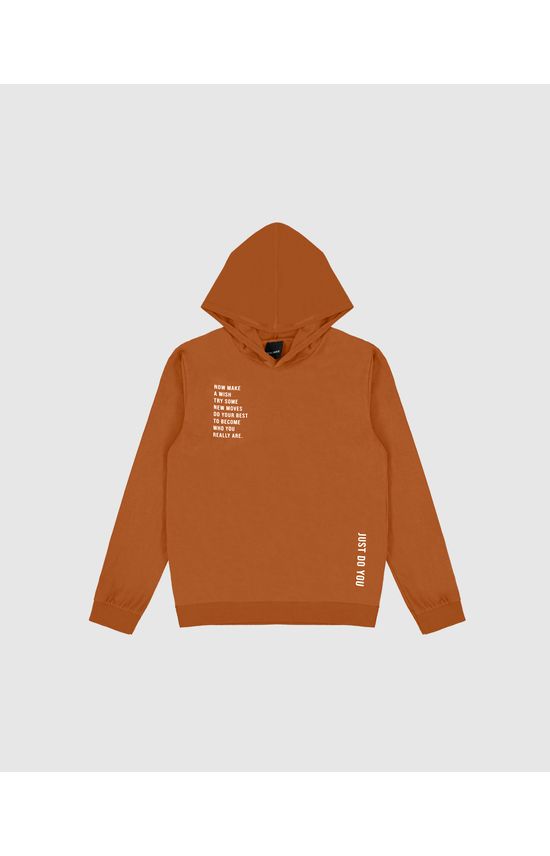 Camiseta Menino Com Capuz Estampa Lettering Em Algodão Malwee Kids