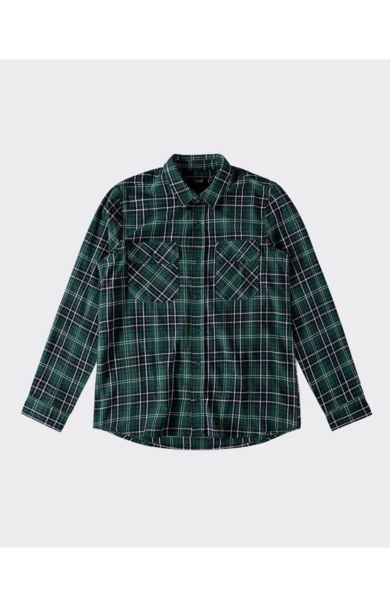 Camisa Feminina Ampla Em Flanelado Xadrez - ENFIM