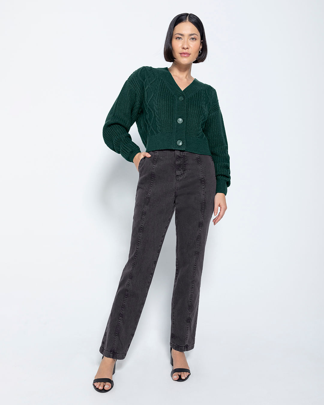 Cardigan Básico Feminino Em Tricô - ENFIM - Imagem 4