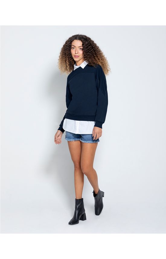 Blusão Amplo Feminino Em Moletom Flanelado - ENFIM