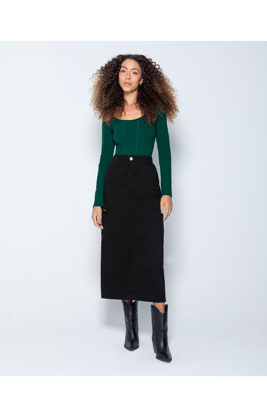 Blusa Justa Feminina Recortes Frontais Em Algodão - ENFIM