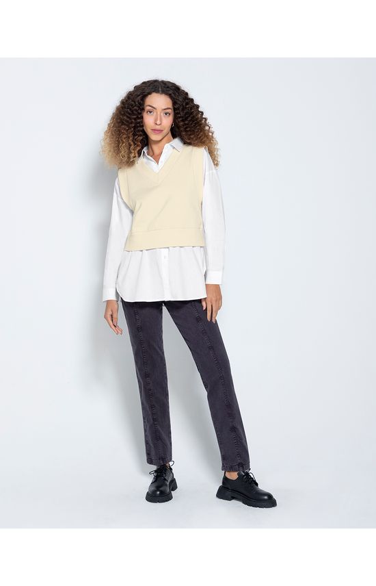 Colete Cropped Feminino Em Moletom Flanelado - ENFIM