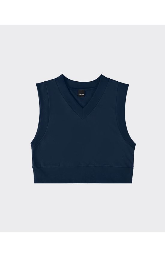 Colete Cropped Feminino Em Moletom Flanelado - ENFIM