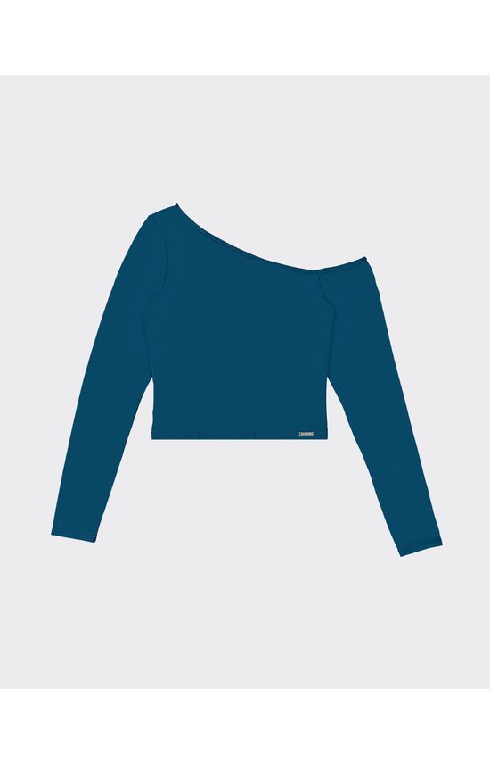 Blusa Feminina Assimétrica Manga Longa Em Moletinho De Viscose - ENFIM