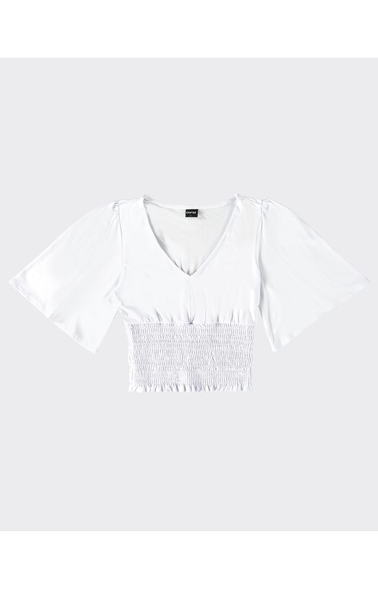 Blusa Feminina Cintura Lastex Em Viscose Stretch - ENFIM