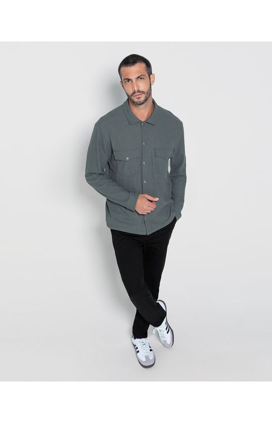 Camisa Masculina Regular Em Malha Texturizada - ENFIM
