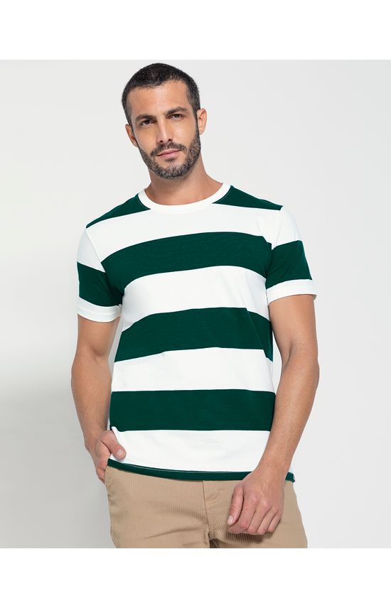 Camiseta Listrada Masculina Em Algodão - ENFIM