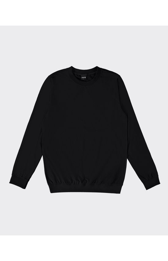 Camiseta Básica Masculina Slim Manga Longa Em Algodão - ENFIM