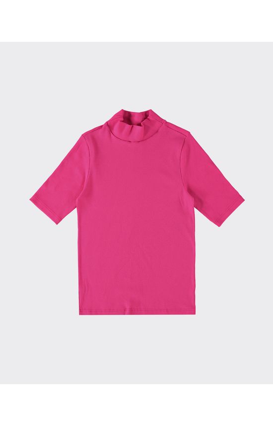Blusa Básica Feminina Gola Dupla Em Ribana - ENFIM
