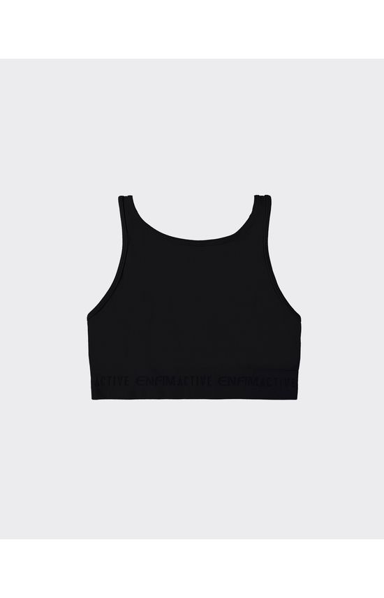 Top Halter Neck Esportivo Seamless Em Poliamida Com Elastano - ENFIM
