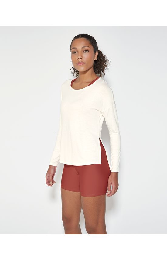 Blusa Mullet Feminina Manga Longa Em Viscose Stretch - ENFIM