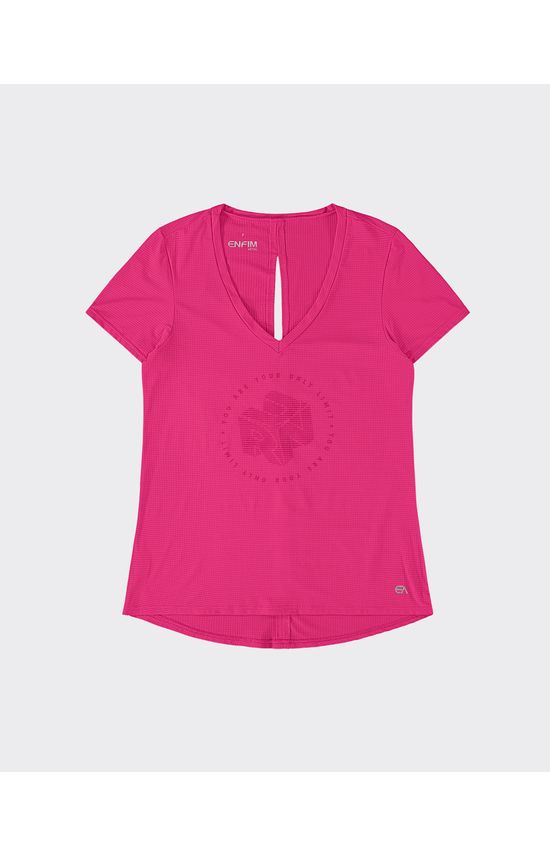 Blusa Slim Feminina Decote V Em Malha Air - ENFIM