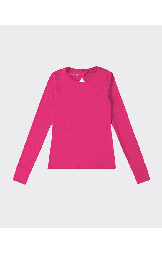 Blusa Slim Feminina Manga Longa Em Malha Air - ENFIM
