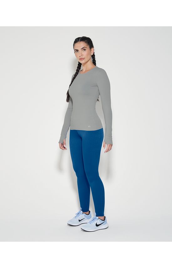 Blusa Slim Feminina Manga Longa Em Malha Air - ENFIM