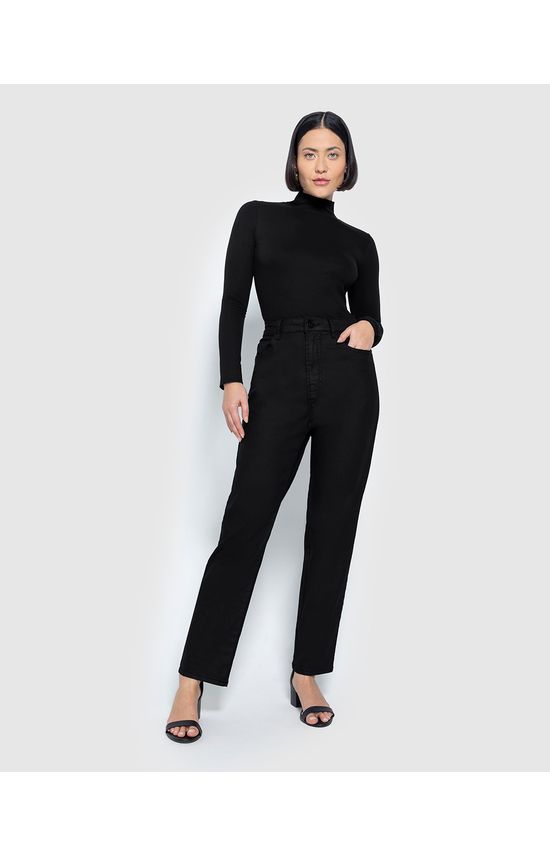 Calça Feminina Reta Cropped Em Sarja Resinada - ENFIM