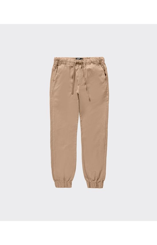 Calça Jogger Masculina Cintura Média Em Sarja Com Elastano - ENFIM