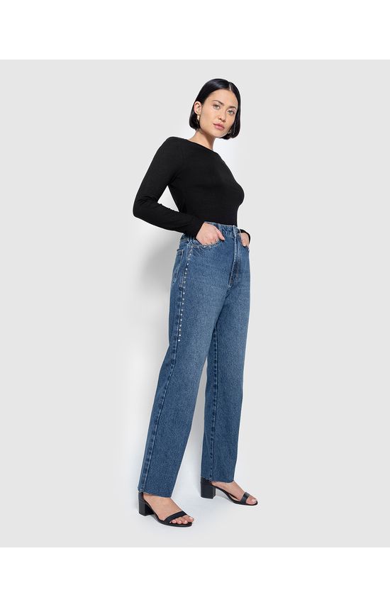 Calça Feminina Reta Cropped Em Jeans 100% Algodão - ENFIM