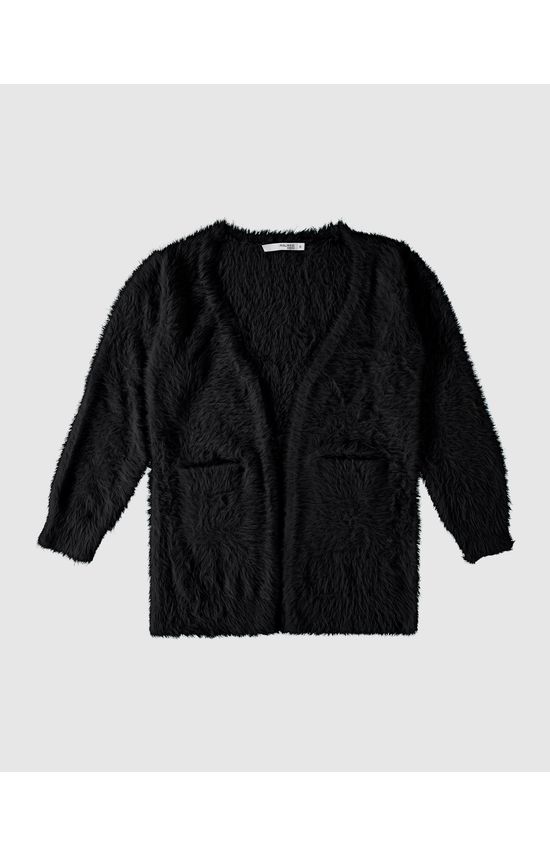 Cardigan Infantil Menina Com Bolso Em Tricô Malwee Kids