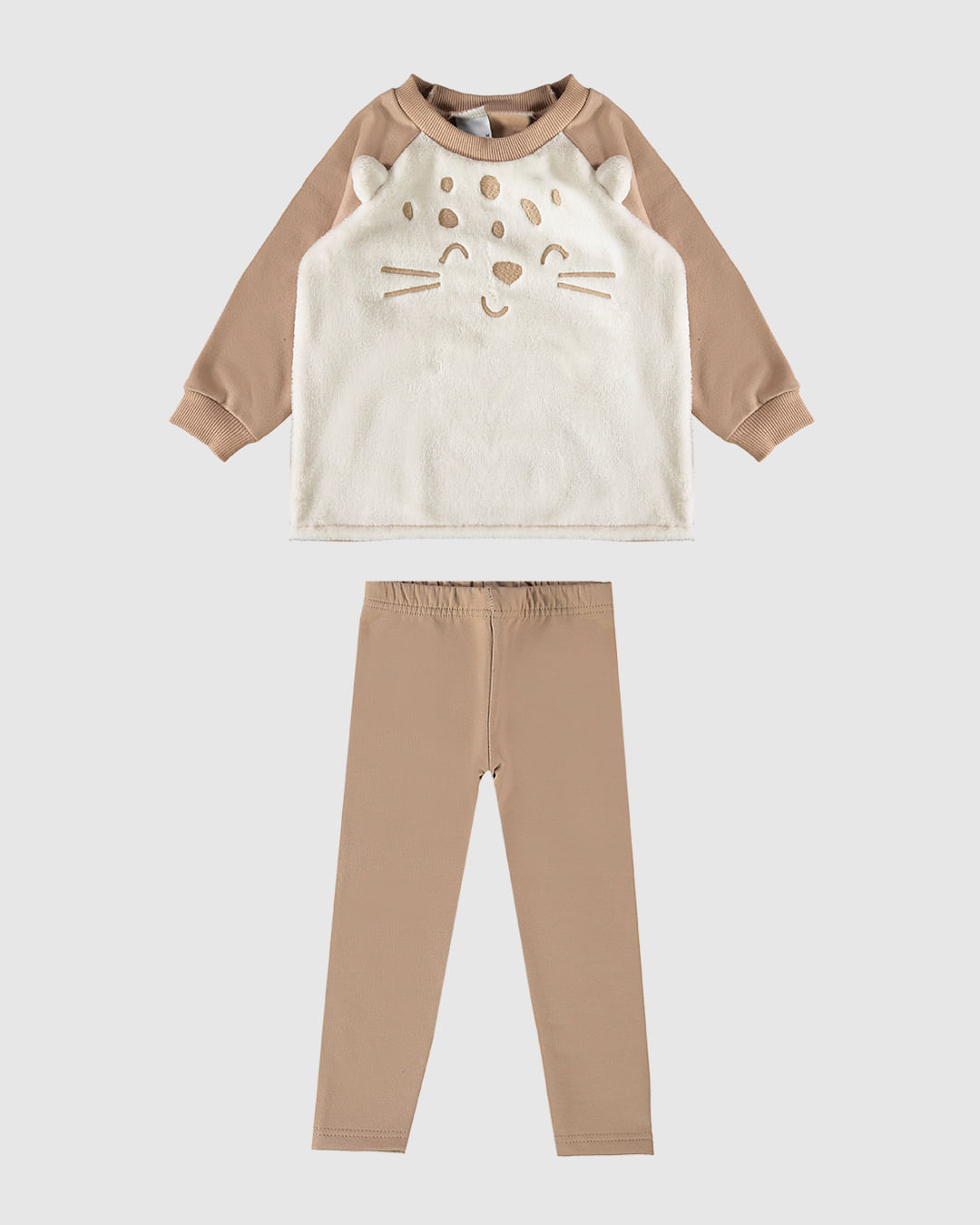Conjunto Infantil Menina Blusão + Aplique Em Pelúcia Malwee Kids