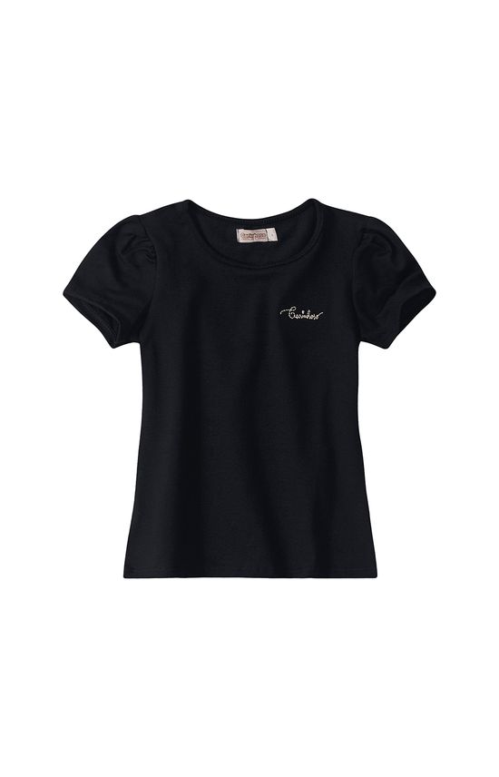 Blusa Menina Bordado Lurex Em Algodão Carinhoso