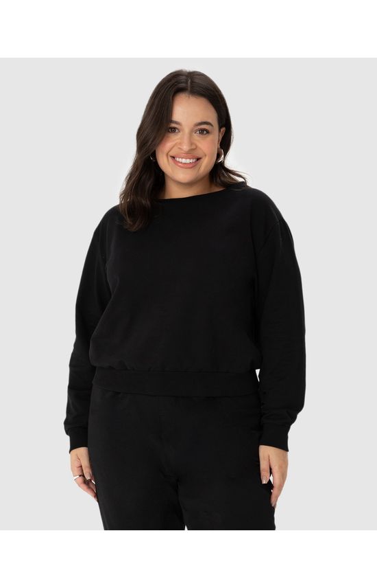 Blusão Feminino Plus Size Em Moletom Stretch