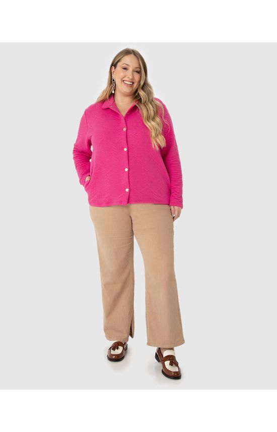 Jaqueta Feminina Plus Size Em Malha Matelassê