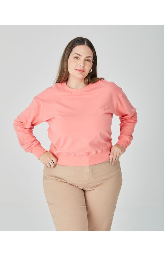 Blusão Cropped Feminino Plus Size Em Moletom Stretch Flanelado