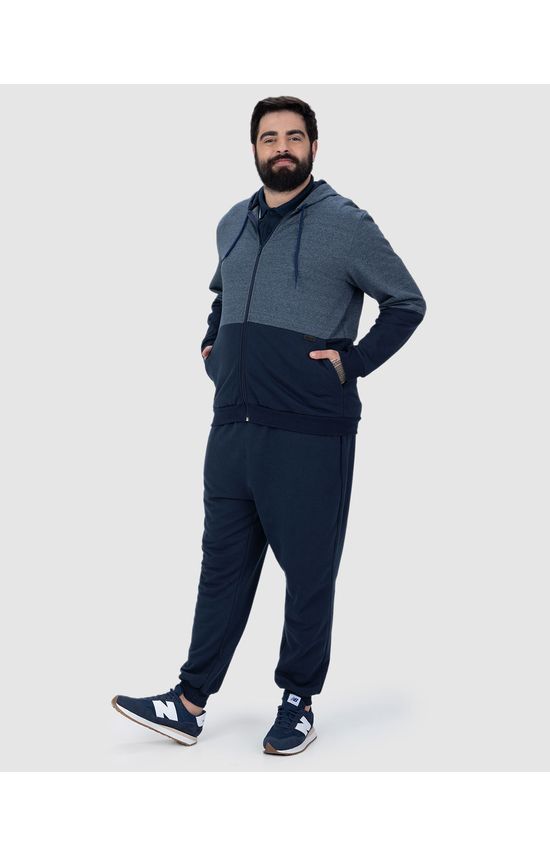 Calça Jogger Masculina Plus Size Em Moletom Flanelado