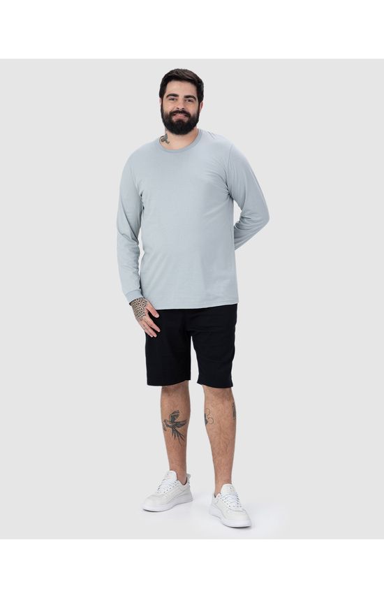 Bermuda Masculina Tradicional Plus Size Bolso Faca Em Sarja Com Elastano